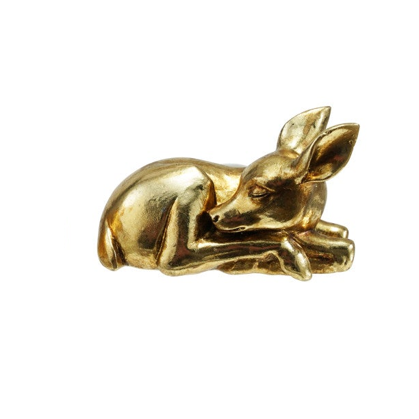 Gold Resin Sleeping Animal