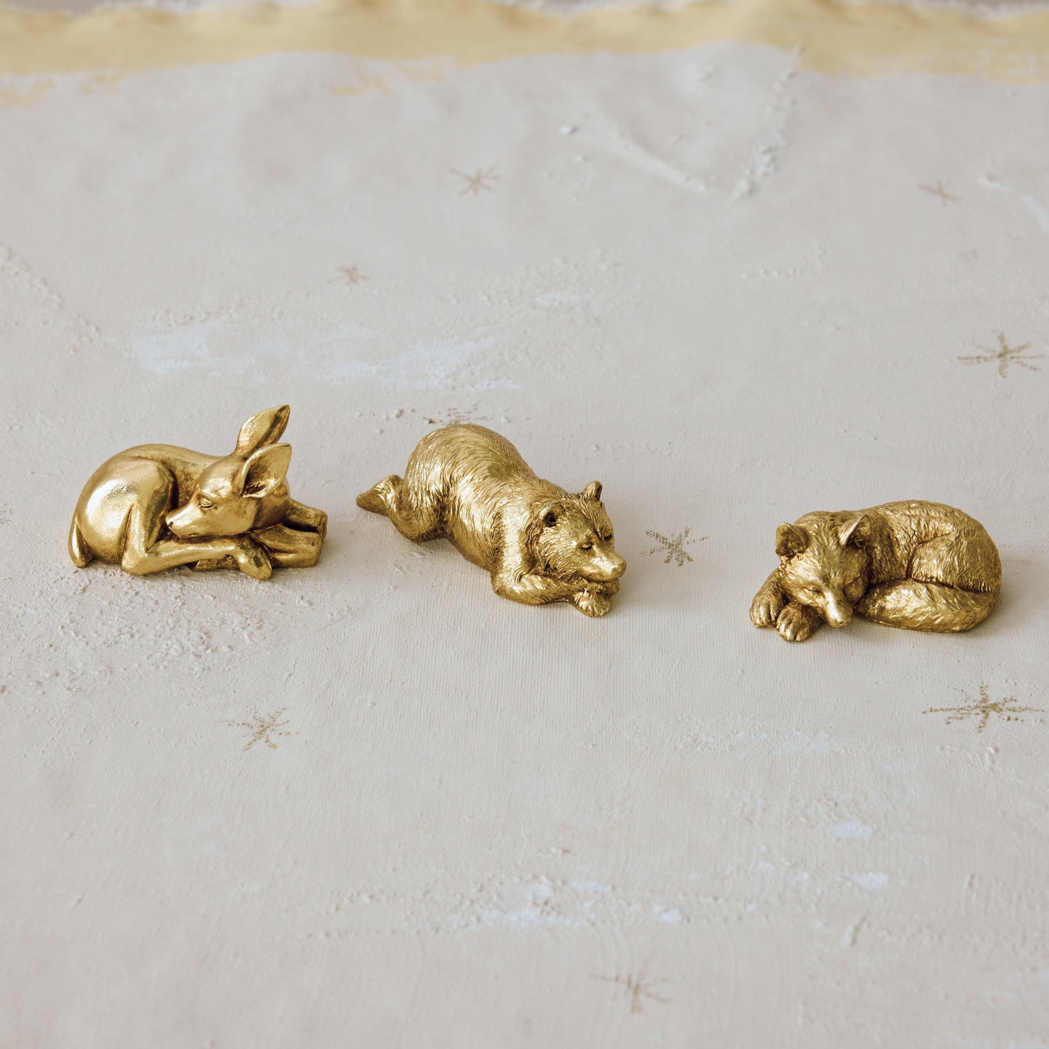 Gold Resin Sleeping Animal